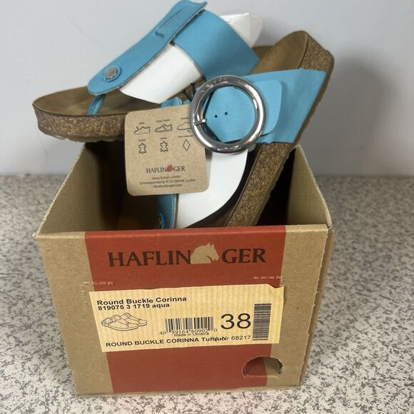 Haflinger Womens Corinna Leather Slide Sandals Shoes 38 Med BHFO 1882 NEW $135 - Picture 2 of 11